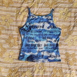 Blue Graphic Women's Tank Top